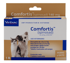 Comfortis Anti-pulgas de rápida acción 1 Tableta para Perros y Gatos