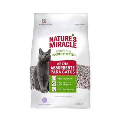 Nature´s Miracle Arena Absorbente para Gatos con Aroma a Lavanda 2kg