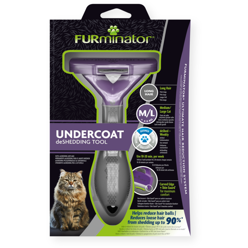 Furminator Deslanador Quita Pelo Suelto para Gatos de Talla Grande